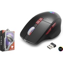 Dinç Store 44 G390 Kablosuz Şarjlı Mouse 1600 Dpi Sessiz Rgb - Siyah