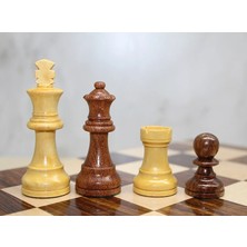 Dinç Store 44 Özel Vernikli Mıknatıs Taşlı Ahşap Katlanabilir Kutulu Satranç Oyunu 17.5 cm