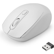Dinç Store 44 Kablosuz Mouse 1600 Dpi Beyaz Q220W