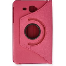 Dinç Store 44 Samsung Galaxy T280 Tab A 7 Kılıf 360 Tablet Deri Kılıf - Pembe