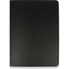Dinç Store 44 Apple Ipad Pro 12.9 (2021) Kılıf 360 Tablet Deri Kılıf - Siyah