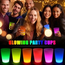 Dinç Store 44 Glow Partisi Bardakları 6 Renk 6 Adet 1.5 Oz 4.5 x 6.5 cm (4887)