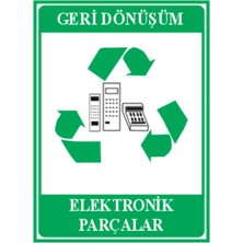 HiperAD Reklam Geri Dönüşüm Elektronik Parçalar Dekota Baskı – 3 mm Forex Uyarı Tabelası 25 cm × 35CM