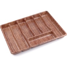 Dinç Store 44 Büyük - Ahşap Renk - 7 Bölmeli Çekmece Içi Kaşıklık 50X37CM (4887)