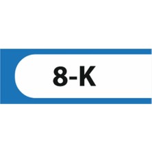 HiperAD Reklam 8-K Yazılı Okul Kapı Isimliği 25 × 9 cm Dekota |sınıf Kapı Yazısı 3mm Dekota Ortaokul