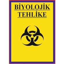 HiperAD Reklam Biyolojik Tehlike Olduğunu Gösteren Dekota Baskı – 3 mm Forex Uyarısı 25 cm × 35CM