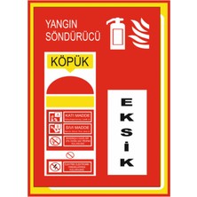 HiperAD Reklam Yangın Söndürücü Köpük Yazılı Dekota – 3 mm Forex Uyarısı 25 cm × 35CM