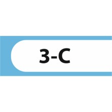 HiperAD Reklam 3-C Yazılı Okul Kapı Isimliği 25 × 9 cm Dekota |sınıf Kapı Yazısı 3mm Dekota Ilkokul