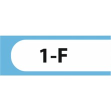 HiperAD Reklam 1-F Yazılı Okul Kapı Isimliği 25 × 9 cm Dekota | Kapı Yazısı 3mm Dekota Ilkokul