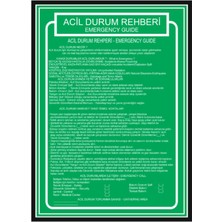 HiperAD Reklam Acil Durum Rehberi (Emergency Guide) Dekota Baskı – 3 mm Forex Uyarı Tabelası 25 cm × 35CM