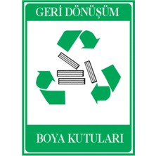 HiperAD Reklam Geri Dönüşüm Boya Kutuları Model5 Dekota Baskı – 3 mm Forex Uyarı Tabelası 25 cm × 35CM