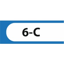 HiperAD Reklam 6-C Yazılı Okul Kapı Isimliği 25 × 9 cm Dekota |sınıf Kapı Yazısı 3mm Dekota Ortaokul