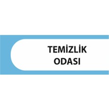 HiperAD Reklam Temizlik Odası Yazılı Okul Kapı Isimliği 25 × 9 cm Dekota | Kapı Yazısı 3mm Dekota Ilkokul