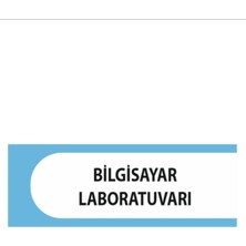 HiperAD Reklam Bilgisayar Laboratuvarı Yazılı Okul Kapı Isimliği 25 × 9 cm Dekota | Kapı Yazısı 3mm Dekota Ilkokul