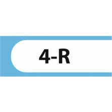 HiperAD Reklam 4-R Yazılı Okul Kapı Isimliği 25 × 9 cm Dekota |sınıf Kapı Yazısı 3mm Dekota Ilkokul