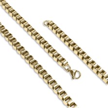 Beycen Aksesuar Kare Arnavut Çelik Kolye 6mm - Sarı 3902CEK032