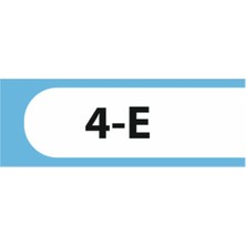 HiperAD Reklam 4-E Yazılı Okul Kapı Isimliği 25 × 9 cm Dekota |sınıf Kapı Yazısı 3mm Dekota Ilkokul