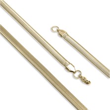 Beycen Aksesuar Italyan Tasarım Sarı Çelik Zincir Kolye 2mm x 6mm 3902CEK047