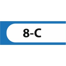 HiperAD Reklam 8-C Yazılı Okul Kapı Isimliği 25 × 9 cm Dekota |sınıf Kapı Yazısı 3mm Dekota Ortaokul