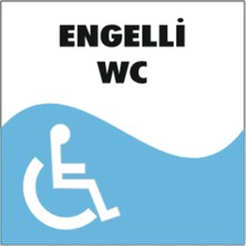 HiperAD Reklam Engelli Wc Yazılı Okul Kapı Isimliği 25 × 9 cm Dekota | Kapı Yazısı 3mm Dekota Ilkokul