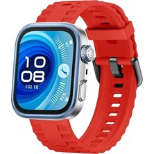 Kuhi Mey Ithalat®  Huawei Watch Fit 3 Klasik Kordon - Kırmızı