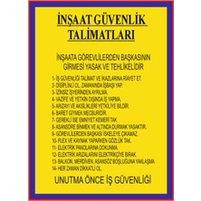 HiperAD Reklam Inşaat Güvenlik Talimatlarını Gösteren Dekota Baskı – 3 mm Forex Uyarısı 25 cm × 35CM
