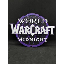 Goka 3D Craft World Of Warcraft (Wow) : Midnight Temalı 3D Duvar Dekoru - 18 cm Slim Versiyon (Çift Taraflı Bantlı)
