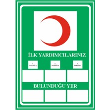 HiperAD Reklam Ilk Yardımcılarımız ve Bulunduğu Yerler Dekota Baskı – 3 mm Forex Uyarı Tabelası 25 cm × 35CM