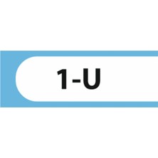 HiperAD Reklam 1-U Yazılı Okul Kapı Isimliği 25 × 9 cm Dekota | Kapı Yazısı 3mm Dekota Ilkokul
