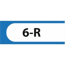HiperAD Reklam 6-R Yazılı Okul Kapı Isimliği 25 × 9 cm Dekota |sınıf Kapı Yazısı 3mm Dekota Ortaokul