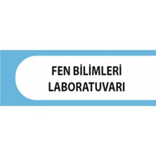 HiperAD Reklam Fen Bilimleri Laboratuvarı Okul Kapı Isimliği 25 × 9 cm Dekota | Kapı Yazısı 3mm Dekota Ilkokul