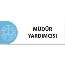 HiperAD Reklam Müdür Yardımcısı Yazılı Okul Kapı Isimliği 25 × 9 cm Dekota | Kapı Yazısı 3mm Dekota Ilkokul
