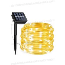 Yenilig Solar LED Işık Gün Işığı 10 Metre 100 LED Şeffaf Silikon Kablolu Güneş Enerjili Dekoratif Aydınlatma
