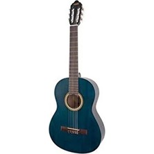 Bella Vista 4/4 Boy Klasik Gitar - Şeffaf Mavi Mat Kaplama