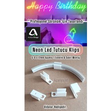 Açelya3d Neon LED Tutucu Klips 6X12 mm 20 Adet Vidalı Duvar Aparat Bağlantı Montaj Aparatı