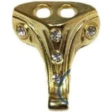 Marsilyan™- Moda Taşlı Ahşap, Mdf, Sunta Sandık Ayağı, Kutu Ayak 1,5 cm - Sarı