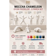 Bb Craft Meccha Chameleon Boyama Seti - 8 Farklı Figür, 6 Renk Akrilik Boya ve Fırça Hediyeli