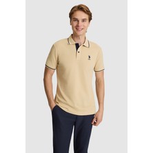U.s. Polo Assn. Erkek Bej Tişört Basic 50326975-VR011