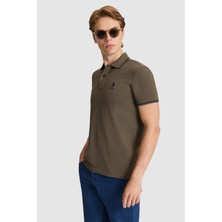 U.s. Polo Assn. Erkek Koyu Haki Tişört Basic 50326975-VR111