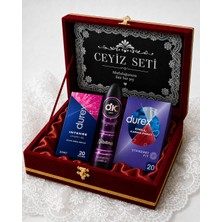 Durex Premium Set Intense Jel+ Nirvana 100 Mll Jel +Chill Prezervatif 20 Li +Red Velvet Box Hediye Seti