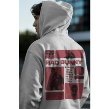 Sevbano Bad Bunny Rapper Şarkıcı Sırt Baskılı Unisex Oversize Premium Hoodie