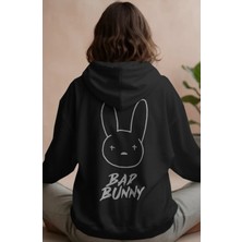 Sevbano Bad Bunny Rapper Şarkıcı Sırt Baskılı Unisex Oversize Premium Hoodie