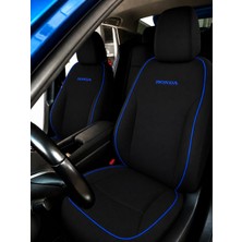 Stilix Garage Honda Yazılı Mavi Biyeli Civic Fc5 Fb7 Fd6 Ies Vtec 2 ile Uyumlu Koltuk Minderi