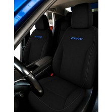 Stilix Garage Civic Mavi Yazılı Civic Fc5 Fb7 Fd6 Ies Vtec 2 ile Uyumlu Koltuk Minderi