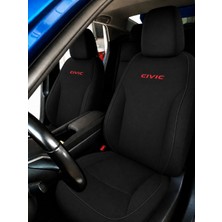 Stilix Garage Civic Kırmızı Yazılı Civic Fc5 Fb7 Fd6 Ies Vtec 2 ile Uyumlu Koltuk Minderi