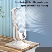 Munico 3 Adet Masaüstü Vantilatör, Küçük, Sessiz, Kanatsız Vantilatör, 5 Hız Ayarlı, Fırçasız, USB Şarjlı
