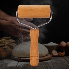 Munico 2 Adet Pasta ve Pizza Pişirme Silindiri Ahşap Pişirme Ezme Fındık Kraker Kurabiye Mutfak