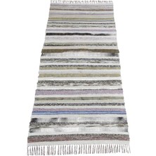 Kilim Antik El Dokuma Bukleli Pamuklu Yolluk Kilim 1609 - Yeni - Çok Renkli