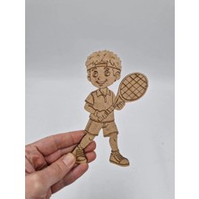 Mu Art Ahşap Ahşap Boyama Spor Dalları Serisi No3 Tenis Montessori 15 cm