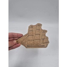 Mu Art Ahşap 10 Adet Ahşap Boyama Yelkenli Gemi Okul Diy Etkinlik Aktivite Sanat 15 cm